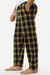 Boxercraft BM6624 Mens Harley Flannel Pants w/ Pockets Black/Gold Model Side