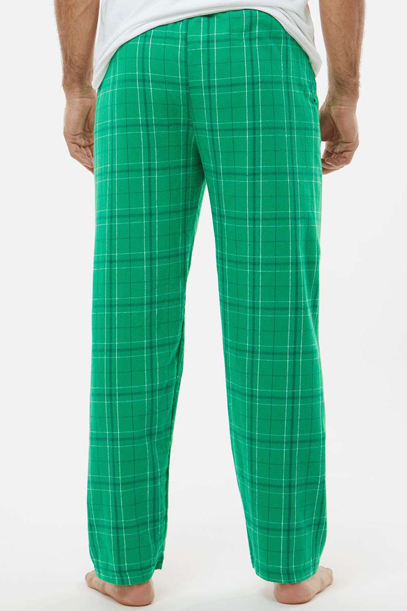 Boxercraft BM6624 Mens Harley Flannel Pants w/ Pockets Kelly Green Field Day Plaid Model Back