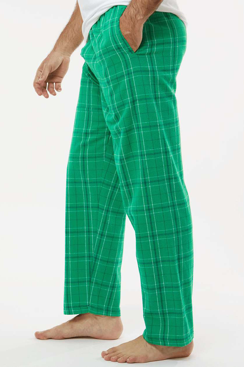 Boxercraft BM6624 Mens Harley Flannel Pants w/ Pockets Kelly Green Field Day Plaid Model Side