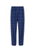 Boxercraft BM6624 Mens Harley Flannel Pants w/ Pockets Navy Blue Field Day Plaid Flat Front
