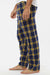 Boxercraft BM6624 Mens Harley Flannel Pants w/ Pockets Navy Blue/Gold Model Side
