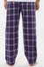 Boxercraft BM6624 Mens Harley Flannel Pants w/ Pockets Purple/White Model Back