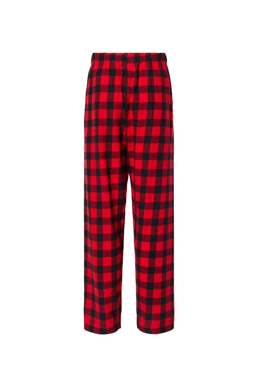 Boxercraft BM6624 Mens Harley Flannel Pants w/ Pockets Red/Black Buffalo Flat Back