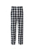 Boxercraft BM6624 Mens Harley Flannel Pants w/ Pockets Black/White Buffalo Plaid Flat Back