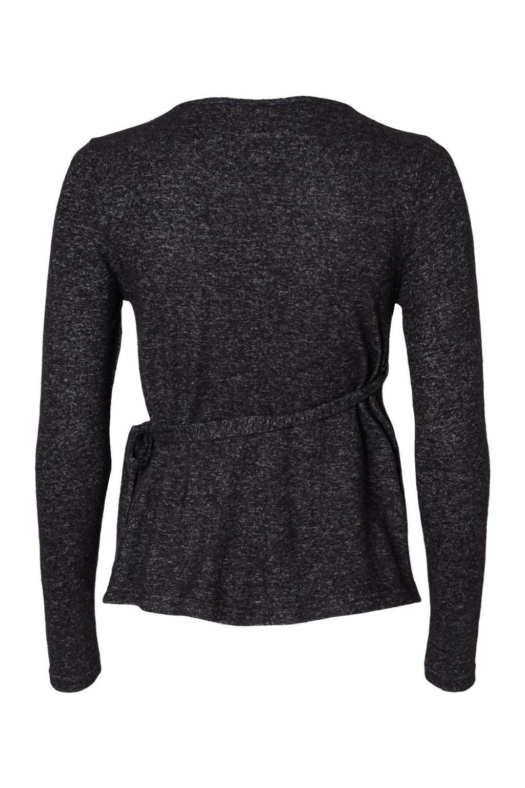 Boxercraft BW1301 Womens Cuddle Wrap Sweatshirt Heather Black Flat Back