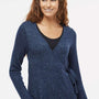 Boxercraft Womens Cuddle Wrap Sweatshirt - Heather Navy Blue - Closeout
