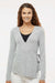 Boxercraft BW1301 Womens Cuddle Wrap Sweatshirt Heather Oxford Grey Model Front