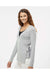 Boxercraft BW1301 Womens Cuddle Wrap Sweatshirt Heather Oxford Grey Model Side