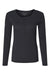 Boxercraft BW2402 Womens Harper Long Sleeve Henley T-Shirt Black Flat Front
