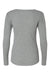 Boxercraft BW2402 Womens Harper Long Sleeve Henley T-Shirt Heather Oxford Grey Flat Back