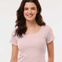Boxercraft Womens Baby Rib Short Sleeve Scoop Neck T-Shirt - Blush Pink - NEW