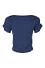 Boxercraft BW2403 Womens Baby Rib Short Sleeve Scoop Neck T-Shirt Navy Blue Flat Back