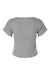 Boxercraft BW2403 Womens Baby Rib Short Sleeve Scoop Neck T-Shirt Heather Oxford Grey Flat Back