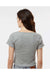 Boxercraft BW2403 Womens Baby Rib Short Sleeve Scoop Neck T-Shirt Heather Oxford Grey Model Back