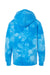 Independent Trading Co. PRM1500TD Youth Tie-Dye Hooded Sweatshirt Hoodie Aqua Blue Flat Back