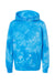 Independent Trading Co. PRM1500TD Youth Tie-Dye Hooded Sweatshirt Hoodie Aqua Blue Flat Front