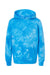 Independent Trading Company PRM1500TD Youth Tie-Dye Hooded Sweatshirt Hoodie w/ Pouch Pocket Aqua Blue Flat Front