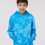 Independent Trading Co. Youth Tie-Dye Hooded Sweatshirt Hoodie - Aqua Blue - NEW