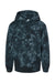 Independent Trading Co. PRM1500TD Youth Tie-Dye Hooded Sweatshirt Hoodie Black Flat Front