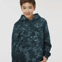 Independent Trading Co. Youth Tie-Dye Hooded Sweatshirt Hoodie - Black - NEW