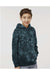 Independent Trading Co. PRM1500TD Youth Tie-Dye Hooded Sweatshirt Hoodie Black Model Side