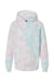 Independent Trading Company PRM1500TD Youth Tie-Dye Hooded Sweatshirt Hoodie w/ Pouch Pocket Cotton Candy Flat Front