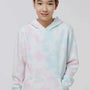Independent Trading Company Youth Tie-Dye Hooded Sweatshirt Hoodie w/ Pouch Pocket - Cotton Candy