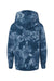 Independent Trading Co. PRM1500TD Youth Tie-Dye Hooded Sweatshirt Hoodie Navy Blue Flat Back