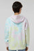 Independent Trading Company PRM1500TD Youth Tie-Dye Hooded Sweatshirt Hoodie w/ Pouch Pocket Sunset Swirl Model Back