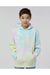 Independent Trading Co. PRM1500TD Youth Tie-Dye Hooded Sweatshirt Hoodie Sunset Swirl Model Front