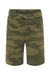Independent Trading Company PRM16SRT Youth Special Blend Fleece Shorts w/ Pockets Heather Forest Green Camo Flat Front