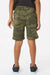 Independent Trading Company PRM16SRT Youth Special Blend Fleece Shorts w/ Pockets Heather Forest Green Camo Model Back