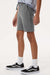 Independent Trading Company PRM16SRT Youth Special Blend Fleece Shorts w/ Pockets Nickel Grey Model Side