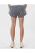 Boxercraft BW6102 Womens Sport Shorts Grey Model Back
