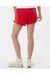 Boxercraft BW6102 Womens Sport Shorts Red Model Back