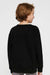 LAT 2225 Youth Elevated Fleece Crewneck Sweatshirt Black Model Back