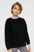 LAT 2225 Youth Elevated Fleece Crewneck Sweatshirt Black Model Front