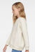 LAT 2225 Youth Elevated Fleece Crewneck Sweatshirt Heather Natural Model Side