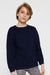 LAT 2225 Youth Elevated Fleece Crewneck Sweatshirt Navy Blue Model Front