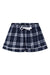 Boxercraft BW6501 Womens Flannel Shorts Navy Blue/Silver Grey Flat Front