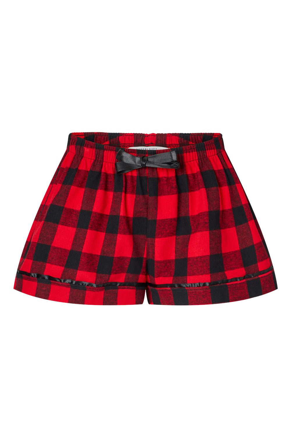 Boxercraft BW6501 Womens Flannel Shorts Red/Black Buffalo Flat Front