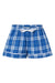 Boxercraft BW6501 Womens Flannel Shorts Royal Blue/Silver Grey Flat Front