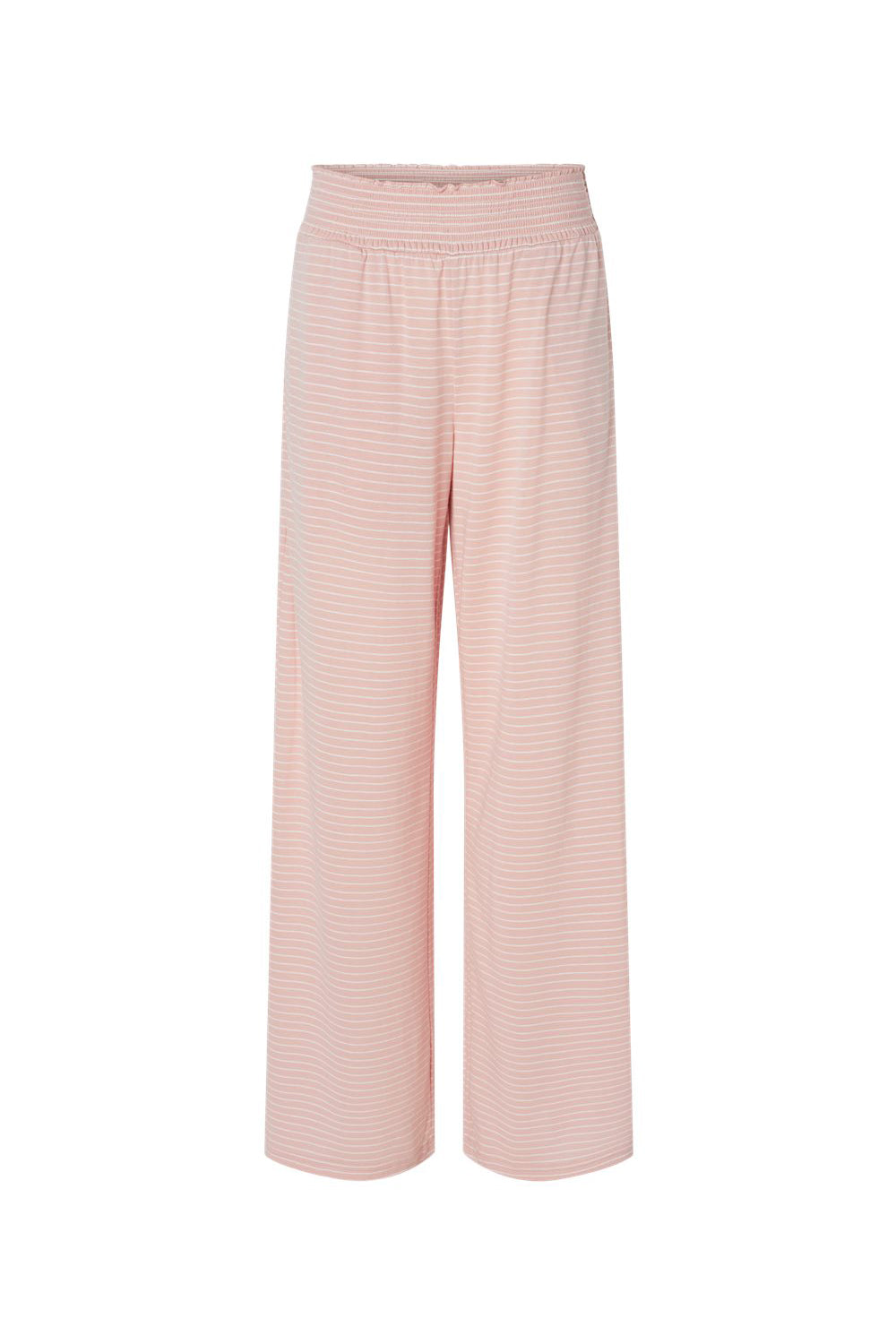 Boxercraft BW6615 Womens Evelyn Lounge Pants Blush Pink/White Flat Front