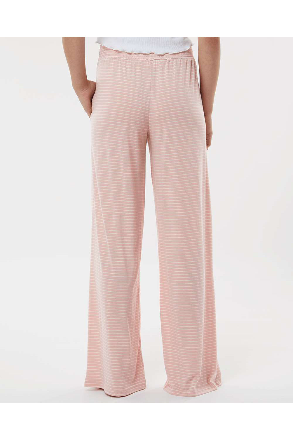 Boxercraft BW6615 Womens Evelyn Lounge Pants Blush Pink/White Model Back