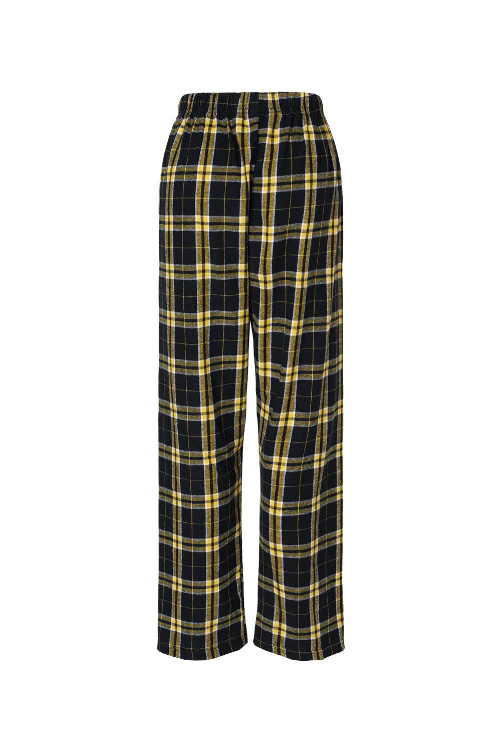 Boxercraft BW6620 Womens Haley Flannel Pants w/ Pockets Black/Gold Flat Back