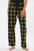 Boxercraft BW6620 Womens Haley Flannel Pants w/ Pockets Black/Gold Model Front