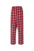 Boxercraft BW6620 Womens Haley Flannel Pants Heritage Garnet Red Plaid Flat Back