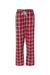 Boxercraft BW6620 Womens Haley Flannel Pants Heritage Garnet Red Plaid Flat Front