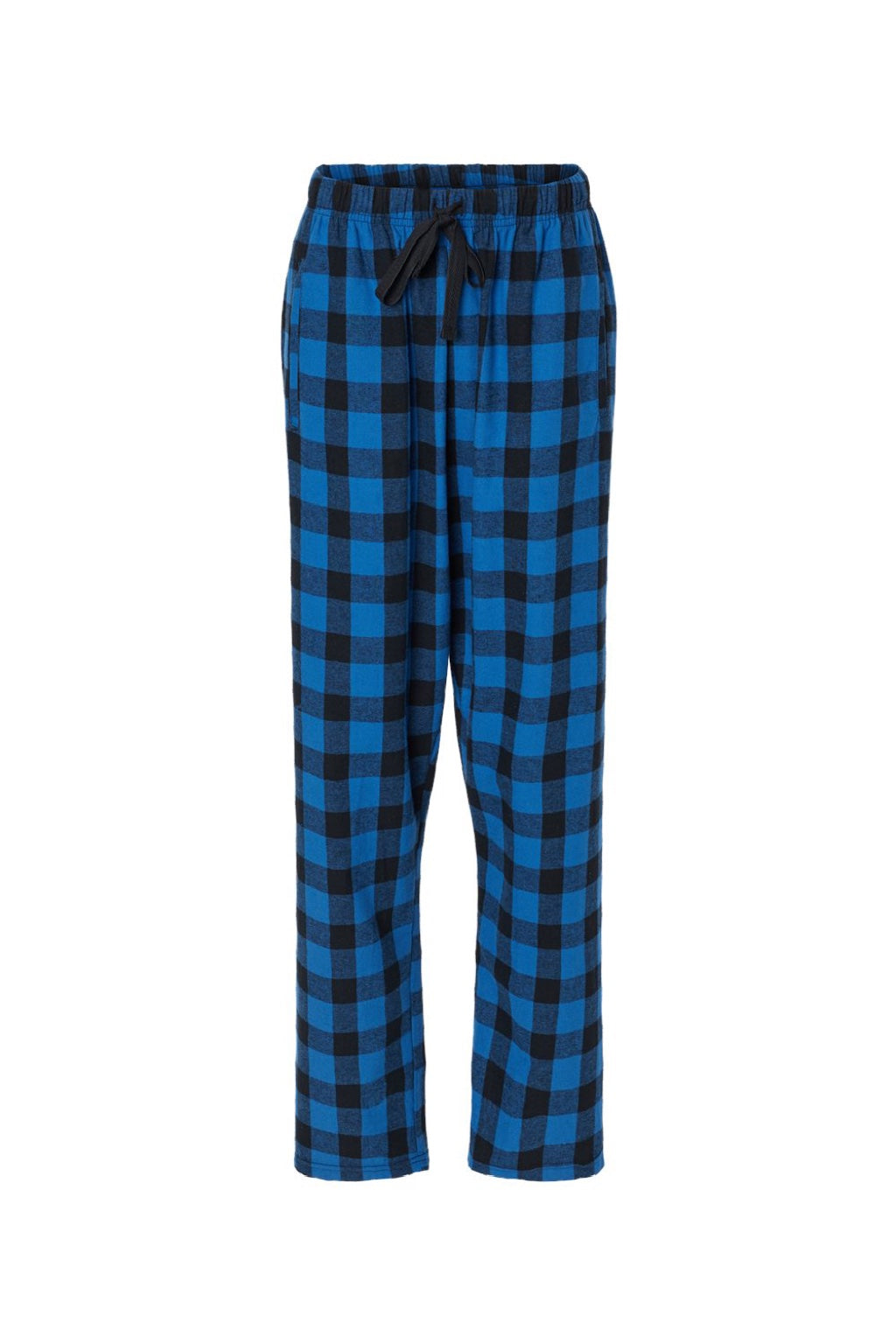 Boxercraft BW6620 Womens Haley Flannel Pants w/ Pockets Royal Blue/Black Buffalo Flat Front