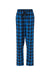 Boxercraft BW6620 Womens Haley Flannel Pants Royal Blue/Black Buffalo Flat Front